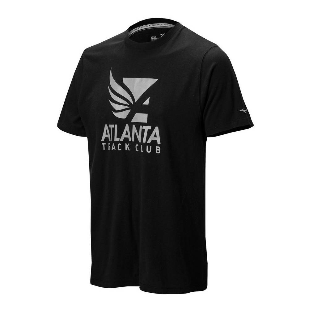 Camisetas Mizuno Atlanta Track Club Sport Hombre Negras Comprar NKYX-31984